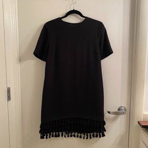 Zara Black Tiered Tassel Dress